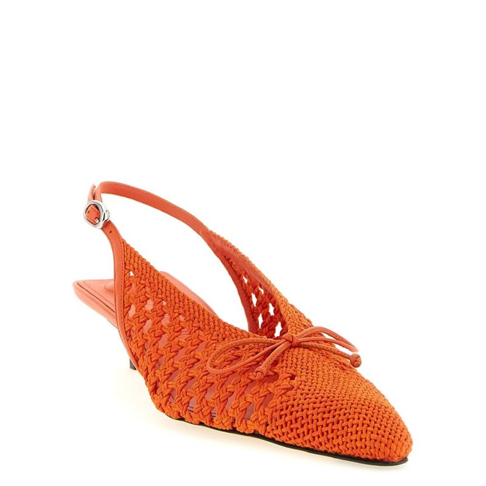 Jacquemus Orange Polyester Mid Heel Women's Pumps - Picture 3 of 5